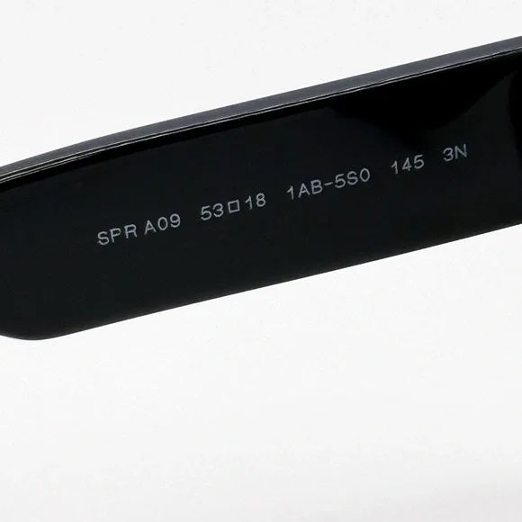 NEW PRADA SPR A09 1AB5S0 WOMEN SUNGLASSES PRA09S 1AB5S0 BLACK CAT EYE PR A09S